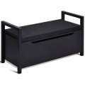 34.5 x 15.5 x 19.5 Inch Shoe Storage Bench with Cushion Seat - Gallery View 7 of 23