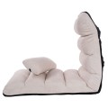 Folding Lazy Sofa Couch with Pillow - Gallery View 2 of 32