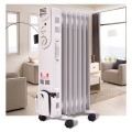 1500 W Electric Portable Oil Filled Radiator Space Heater with 3 Heat Settings