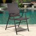 Set of 4 Rattan Folding Chairs - Gallery View 1 of 6