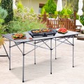 Aluminum Roll Up Folding Camping Rectangle Picnic Table - Gallery View 1 of 13