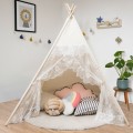 Kids Lace Teepee Tent Folding Children Playhouse with Bag - Gallery View 6 of 12