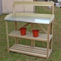 Garden Wooden Planting Bench Work Station - Gallery View 1 of 9