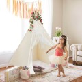 Kids Lace Teepee Tent Folding Children Playhouse with Bag - Gallery View 3 of 12