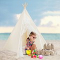 Kids Lace Teepee Tent Folding Children Playhouse with Bag - Gallery View 8 of 12