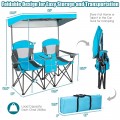 Portable Folding Camping Canopy Chairs with Cup Holder - Gallery View 4 of 35