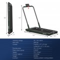 2-in-1 Folding Treadmill with Remote Control and LED Display - Gallery View 44 of 70