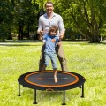 47 Inch Folding Trampoline with Safety Pad of Kids and Adults for Fitness Exercise - Gallery View 24 of 27
