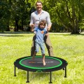47 Inch Folding Trampoline with Safety Pad of Kids and Adults for Fitness Exercise - Gallery View 6 of 27