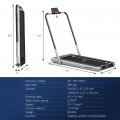 2-in-1 Folding Treadmill with Remote Control and LED Display