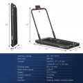 2-in-1 Folding Treadmill with Remote Control and LED Display - Gallery View 4 of 70
