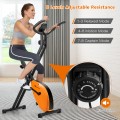 Folding Magnetic Upright Exercise Indoor Cycling Stationary Bike for Gym Cardio