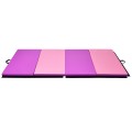 4-Panel Folding Gymnastics Mat with Carrying Handles