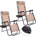 2 Pieces Folding Lounge Chair with Zero Gravity - Gallery View 5 of 55