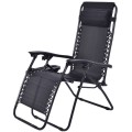 2 Pieces Folding Lounge Chair with Zero Gravity - Gallery View 7 of 55