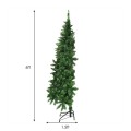 Prelit Artificial Half National Christmas Tree with 8 Flash Modes