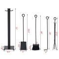 5 Pieces Fireplace Iron Fire Place Tool Set  - Gallery View 8 of 8