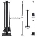 5 Pieces Fireplace Iron Fire Place Tool Set  - Gallery View 5 of 8