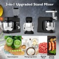 3-in-1 Multi-functional 6-speed Tilt-head Food Stand Mixer