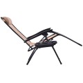 2 Pieces Folding Lounge Chair with Zero Gravity