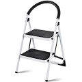 2.75 Feet Folding Step Stool with Iron Frame and Anti-Slip Pedals for 330lbs Capacity