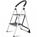 2.75 Feet Folding Step Stool with Iron Frame and Anti-Slip Pedals for 330lbs Capacity