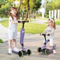 2-in-1 Kids Kick Scooter with Flash Wheels for Girls and Boys from 1.5 to 6 Years Old - Gallery View 21 of 30
