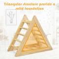 Wooden Triangle Climber for Toddler Step Training - Gallery View 9 of 12