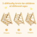 Wooden Triangle Climber for Toddler Step Training - Gallery View 10 of 12