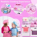 Kids Wooden Kitchen Toy Strawberry Pretend Cooking Playset - Gallery View 9 of 9