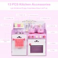 Kids Wooden Kitchen Toy Strawberry Pretend Cooking Playset - Gallery View 5 of 9
