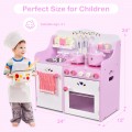 Kids Wooden Kitchen Toy Strawberry Pretend Cooking Playset - Gallery View 4 of 9