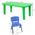 Kids Colorful Plastic Table and 4 Chairs Set - Gallery View 4 of 13