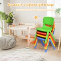 Kids Colorful Plastic Table and 4 Chairs Set - Gallery View 5 of 13