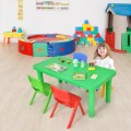 Kids Colorful Plastic Table and 4 Chairs Set - Gallery View 7 of 13