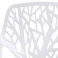 Set of 6 Accent Armless Modern Dining Chairs with Plastic Feet Pads - Gallery View 10 of 11