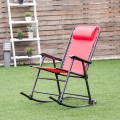 Outdoor Patio Headrest Folding Zero Gravity Rocking Chair - Gallery View 21 of 53