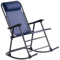 Outdoor Patio Headrest Folding Zero Gravity Rocking Chair - Gallery View 2 of 53