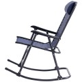 Outdoor Patio Headrest Folding Zero Gravity Rocking Chair - Gallery View 4 of 53