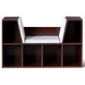 6-Cubby Kid Storage Bookcase Cushioned Reading Nook - Gallery View 20 of 23