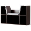 6-Cubby Kid Storage Bookcase Cushioned Reading Nook - Gallery View 14 of 23