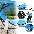 Hanging Chaise Lounger with Stand and Pillow for Outdoor