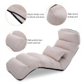 Folding Lazy Sofa Couch with Pillow - Gallery View 10 of 32
