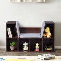6-Cubby Kid Storage Bookcase Cushioned Reading Nook - Gallery View 18 of 23