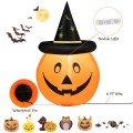 4 Feet Halloween Inflatable Pumpkin Lantern with Hat - Gallery View 5 of 12