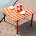 Folding Wooden Camping Roll Up Table with Carrying Bag for Picnics and Beach - Gallery View 7 of 12