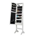 Mirrored Standing Jewelry Armoire Cabinet with LED Lights - Gallery View 18 of 32