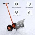 Adjustable Wheeled Snow Pusher/Shovel Heavy