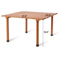 Folding Wooden Camping Roll Up Table with Carrying Bag for Picnics and Beach - Gallery View 4 of 12