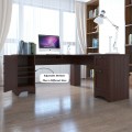 L-shaped Corner Computer Desk with Drawers - Gallery View 8 of 24